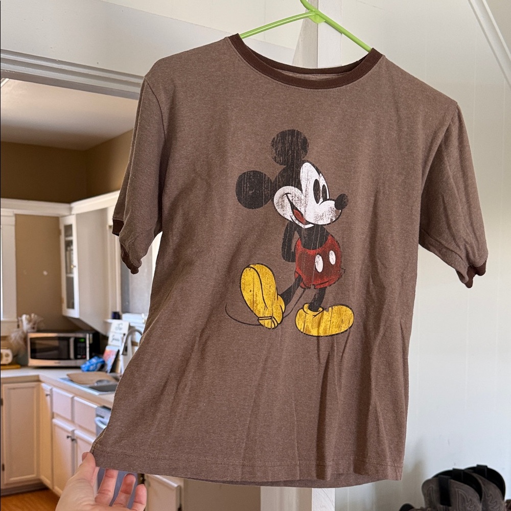 Vintage Brown Mickey Mouse Short Sleeve Tee